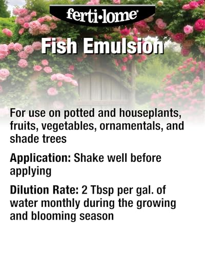 Fertilome (10614) Fish Emulsion Fertilizer 5-1-1, 1 gal | 5-1-1 concentrated fish solubles - Natural nutrient release for houseplants, fruits & vegetables - Gardeners
