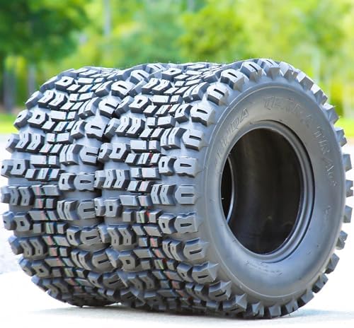 Kenda Terra Trac Front/Rear 6 Ply 22-11.00-10 K502 Lawn & Garden/Turf Tire | ATV & UTV All Terrain All Season Traction 102A3 Rated 6 Ply Bias Construction Black Sidewall Tire