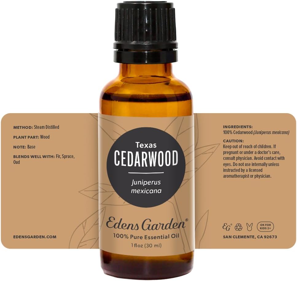 Edens Garden Cedarwood-Texas Essential Oil- 100% Pure 10 ml (.33 fl oz)