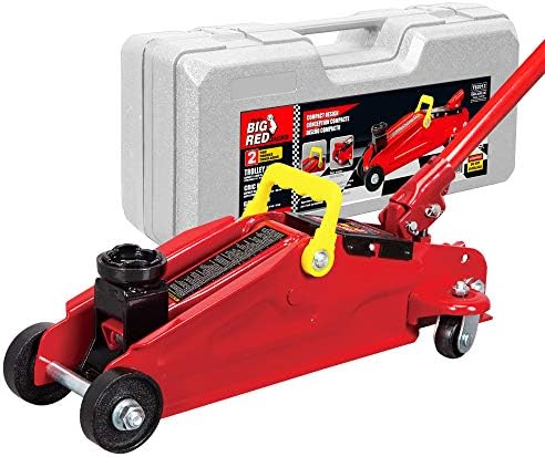 BIG RED Torin Hydraulic Trolley Floor Jack Combo with 2 Jack Stands, 2 Ton Capacity (T82001)