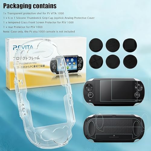 Ultra Clear Crystal Transparent Hard Shell Protective Case Cover Skin for Sony PlayStation PS Vita PSV 1000 PCH-1000 Console
