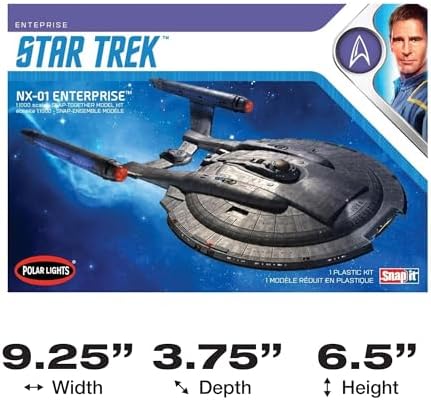 Polar Lights Star Trek NX-01 Enterprise (Snap) 2T 1:1000 Scale Model Kit