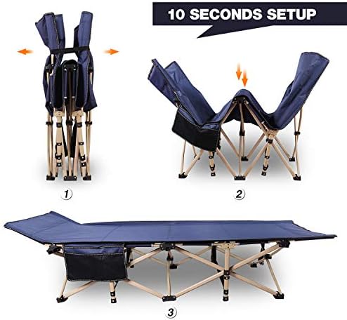 REDCAMP Folding Camping Cots for Adults Heavy Duty, 28" Extra Wide Sturdy Portable Sleeping Cot for Camp Office Use