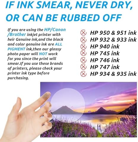 Uinkit 11 x 17 Thick Photo Paper Glossy 11x17 60Sheets 62lb Inkjet Heavyweight 230gsm Gallery show Brochure Pictures Funeral Bulletin Obituary