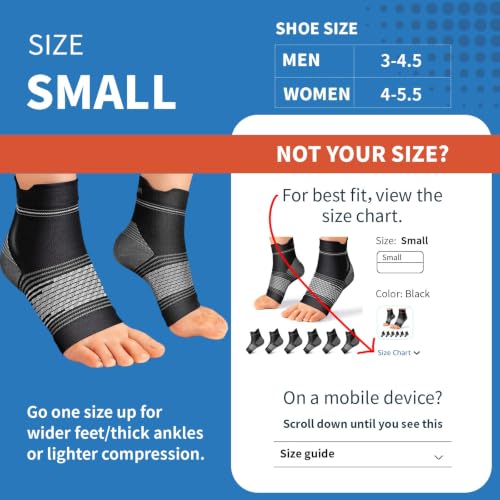 PAPLUS 6 Pairs Plantar Fasciitis Socks, Compression Socks with Arch Support