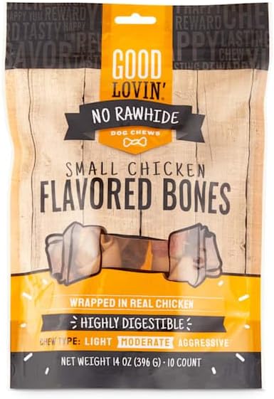 Good Lovin' by Petco No Rawhide Small Chicken Flavored Dog Bones 14 oz. Count of 10