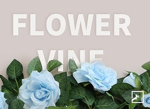 ZIFTY 5Pcs 34FT Flower Garland White Artificial Rose Vine Wedding Decor