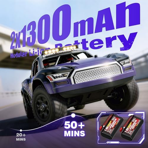 1:14 Scale All Terrain RC Cars for Adults & Boys (HS14323), Max Fast 40+ KPH, 4WD Off-Road RC Truck for Snow & Sand & Mud, 4X4 Waterproof Remote Control Car with 2 Rechargeable Batteries