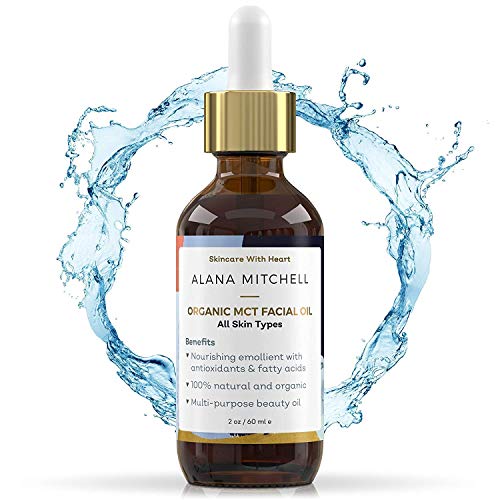 Alana Mitchell Organic MCT Face Oil – Natural Coconut Oil for Skin to Hydrate & Help Prevent Wrinkles & Fine Lines – Face Moisturizer for Women