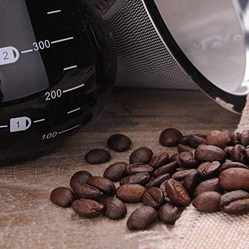 Boxtree Pour Over Coffee Maker Set with Reusable Stainless Steel Drip Filter Elegant Coffee Dripper Pot Glass Carafe & Permanent Stainless Steel