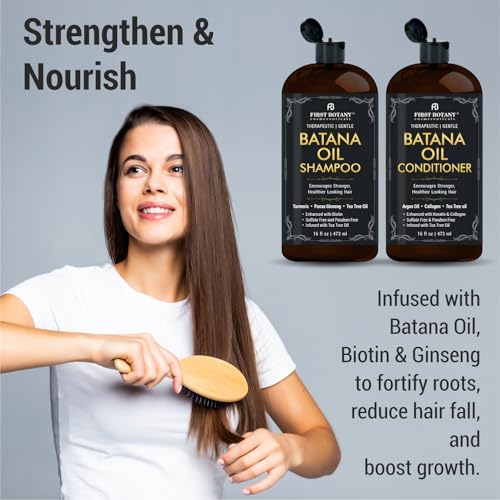 First Botany Tea Tree Mint Shampoo & Conditioner for Men & Women - Pure Tea Tree & Peppermint Oil - Fights Hair Loss, Dandruff, Lice & Itchy Scalp