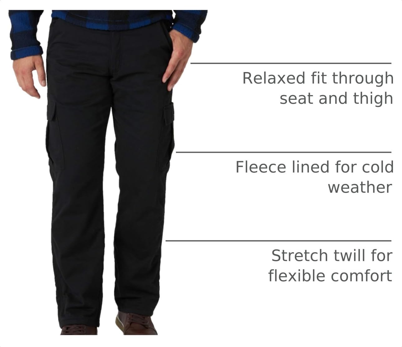 Wrangler Authentics Men's Fleece Lined Cargo Pant