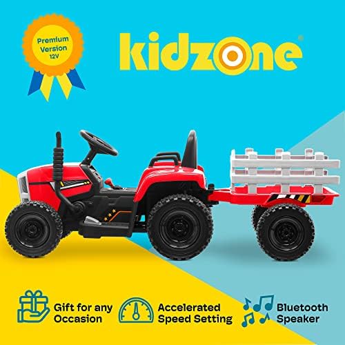 Kidzone 12V 7Ah Premium Electric Tractor Ride On Toy, Green
