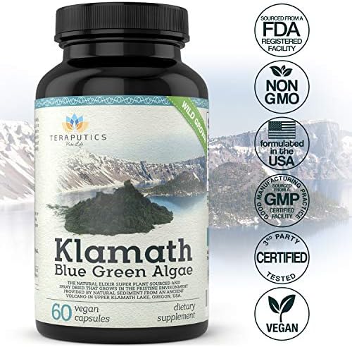 Premium Klamath Lake Blue Green Algae - More Powerful Than Spirulina And Chlorella Supplements | Pure Chlorophyll Rich SuperFood