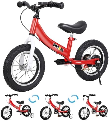 Balance Bike 2 in 1,The Dual Use of a Kids Balance Bike and Toddler Bike, for 2 3 4 5 6 7 Years Old -12 14 16 Inches with Training Theory, Brake, Pedal