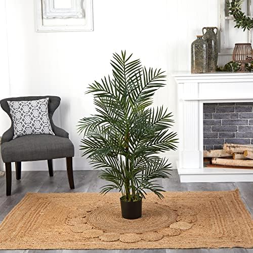 Nearly Natural 5388 Areca Palm UV Resistant Tree, 3.5-Feet, Green,50.5" x 7" x 7"