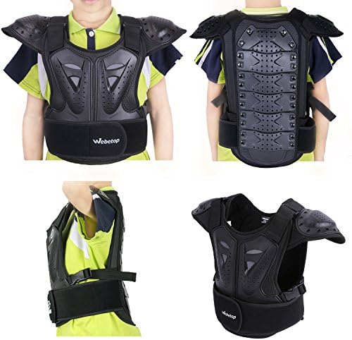 Webetop Kids Dirt Bike Chest Protector Motocross Adjustable Youth Chest Protector Shock-Resistant Dirt Bike Gear for ATV, Cycling | Youth Riding Gear, Adjustable Fit, Lightweight Design, Multi-Sport Use, Growth-Friendly Wear, Easy On and Off