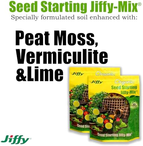 Jiffy Natural & Organic Seed Starting Soil Mix, 10 QT (1 Bag (10 QT)