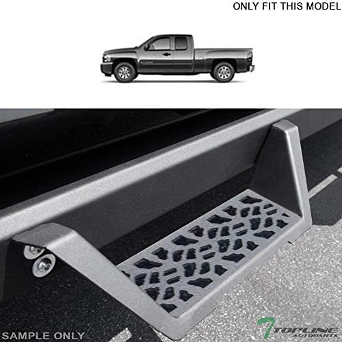Matte Black Modular Drop Step Side Nerf Bars Rail Running Boards Compatible with 07-18 Chevy Silverado GMC Sierra / 2019 LD Limited Double