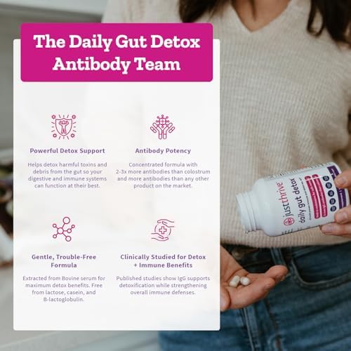 Just Thrive Daily Gut Detox IgG Supplement for Gut, Detox & Immune Support