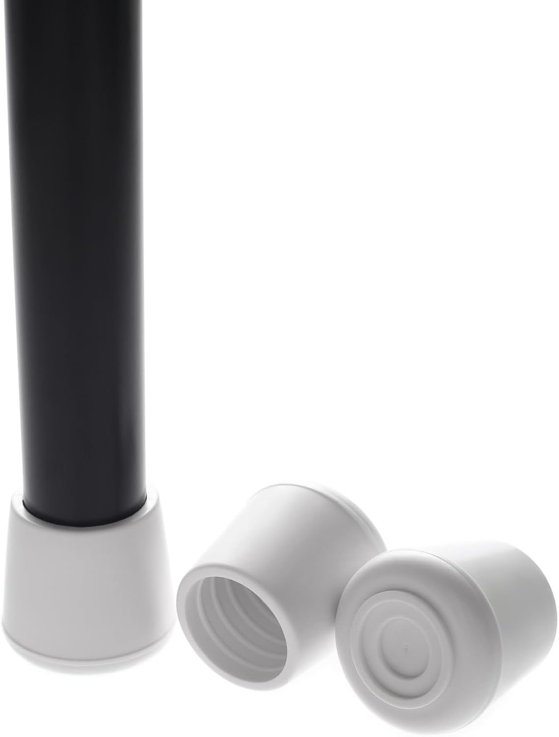 Furnigear Chair Leg Tips Caps Non-Slip Rubber Leg Tips 1-1/2” Inner Diameter Chair Leg Floor Protectors Round Black 4 Pack (Fit Round Diameter