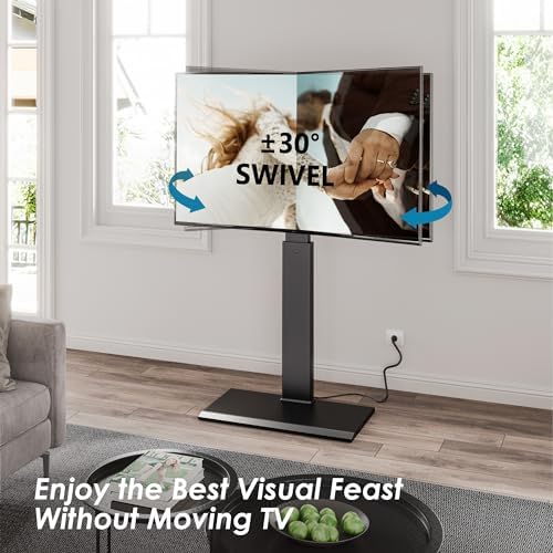 FITUEYES Iron Base Universal Floor TV Stand for 32-65 Inch TVs, Black