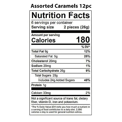 Vermont Nut Free Chocolates Boxed Chocolate Caramels (Assorted Chocolate) 12-Piece, Nut-Free, Egg-Free, Kosher