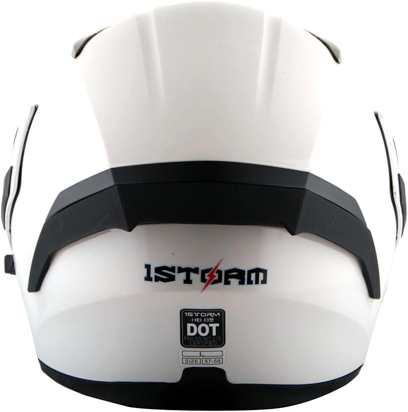 1Storm Motorcycle Modular Full Face Helmet Bike Flip up Dual Visor Sun Shield: HB89 Matt Black