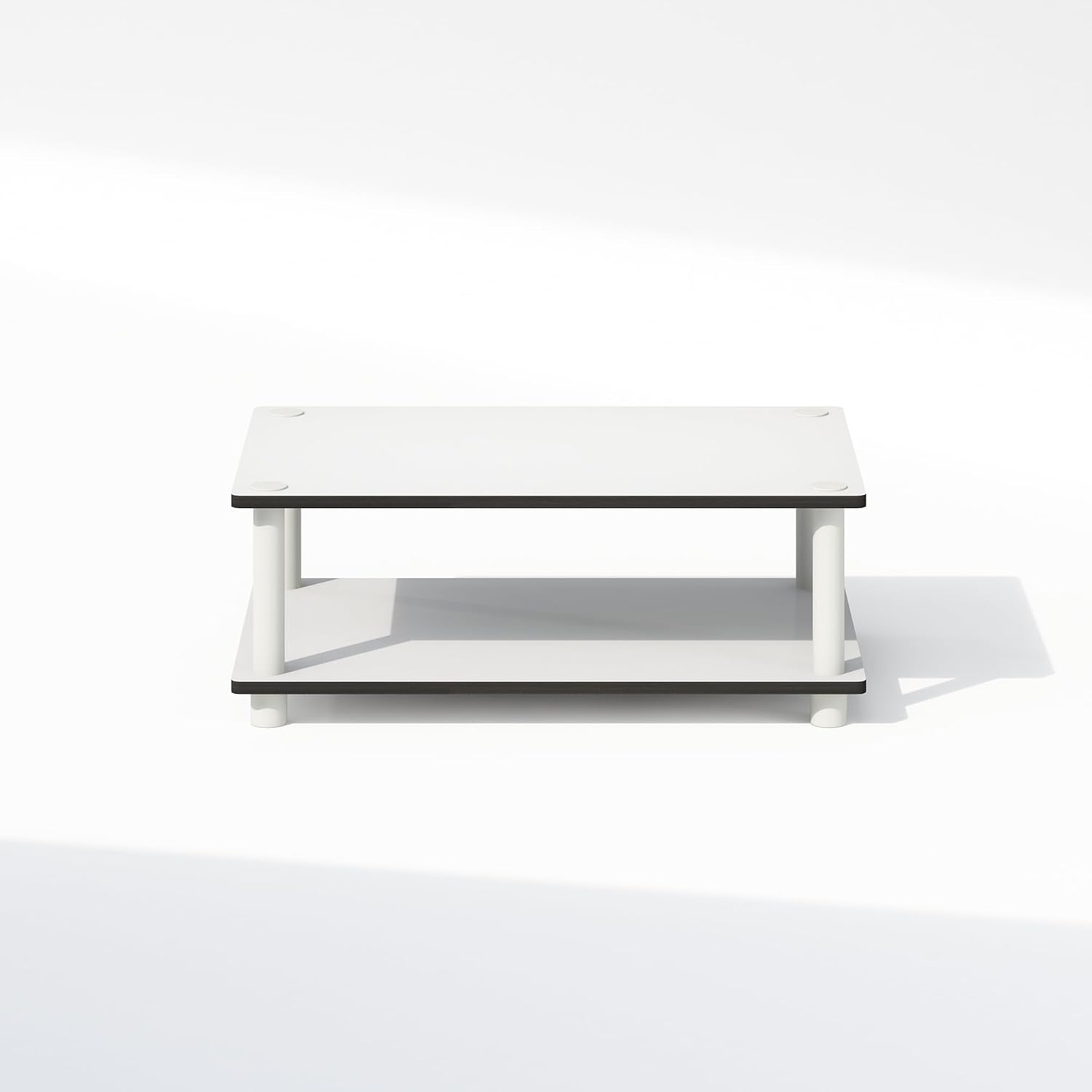 Furinno Turn-S-Tube No Tools 3-Tier Entertainment TV Stands, Dark Cherry and Black