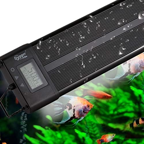 hygger Aquarium Programmable LED Light, for 30~36in Long Full Spectrum Plant Fish Tank Light with LCD Setting Display, 7 Colors