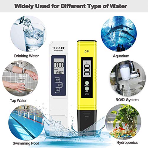 GuDoQi PH Meter, TDS Meter Combo, Pool Water Test Kit, PH Tester Digital, PPM Meter