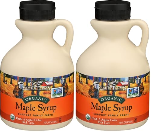 Coombs Family Farms 100% Pure Organic Maple Syrup Grade A Amber Rich, 8 Fl Oz