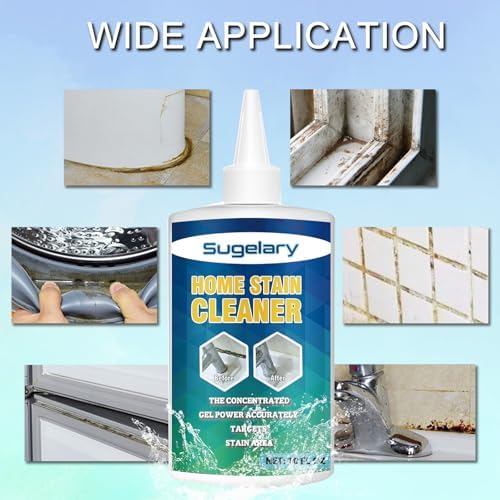 Sugelary Mold Stain Cleaner, 5 fl oz Mold Stain Cleaner Gel for Washing Machine, Home Stain Cleaning Gel for Fridge, Tile, Grout