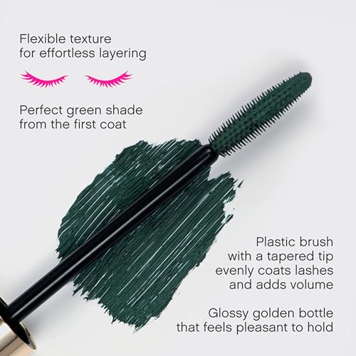Vivienne Sabó Cabaret Premiere Black Mascara, Volume and Length, Defining, Curling, No Flaking, No Clumping, Smudge Proof, Washable, Cruelty-Free, Made in Europe, (01 Black), 0.3 Fl Oz, 1 Pack