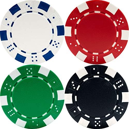 Poker Chip Set - 11.5g Poker Set with Cards, Buttons, Carrying Case, and 500 Chips for Texas Hold'em and Blackjack Games by Trademark Poker