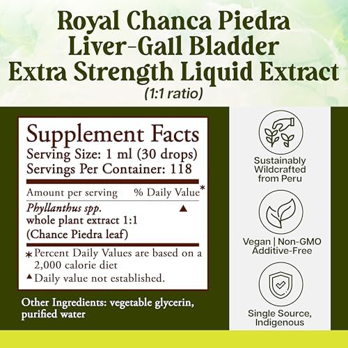 Whole World Botanicals Royal Chanca Piedra – Liver & Gallbladder Support – Herbal Supplement – Liquid Extract 4 oz – Traditional Amazon Herb