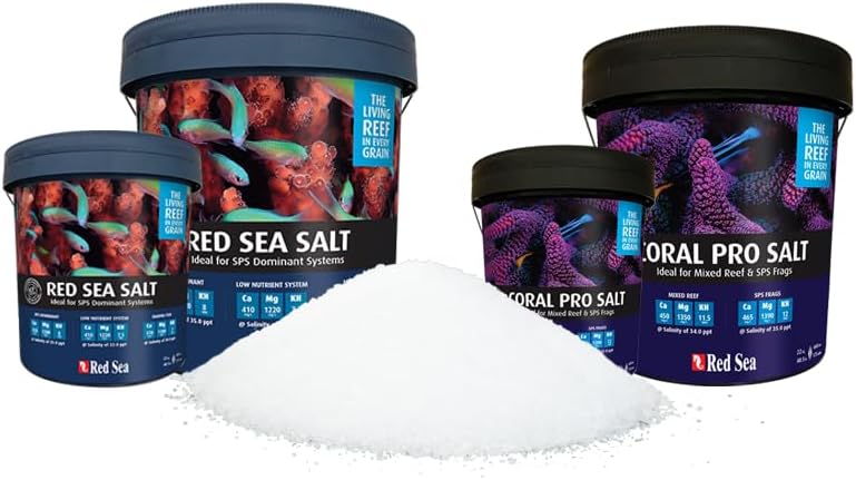 Red Sea Reef Salt Mix Small Bucket | Makes 55 Gallons Complete Marine Saltwater Aquarium Advanced Formula Optimal Coral Health & Stability