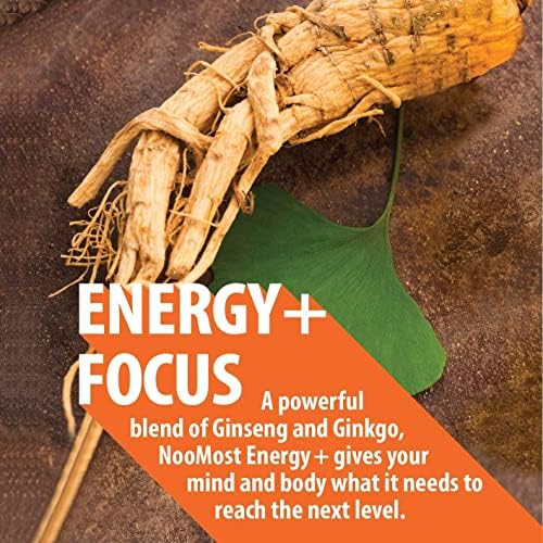 Authentic Korean Red Panax Ginseng + Ginkgo Biloba, 120 Vegan Capsules, Ginseng Root Extract Powder 1000mg (10% Ginsenosides) + Gingko Biloba 60mg