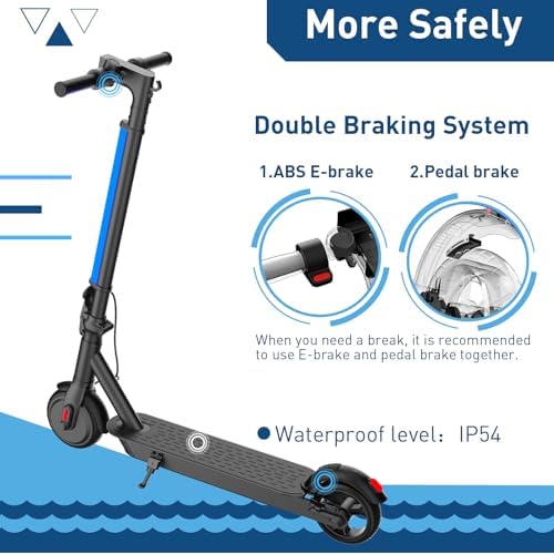 Hiboy S2 Lite Electric Scooter - 6.5" Solid Tires - Up to 10.6 Miles Long-Range & 13 MPH Portable Folding Commuting Scooter for Teens/Adults (Black)