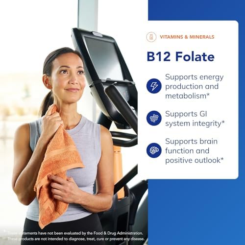 Pure Encapsulations B12 Folate - Energy Supplement to Support Nerves, Energy Metabolism & Cognitive Support* - with Vitamin B Folate as Metafolin - 60 Capsules | Energy Supplement to Support Nerves, Energy Metabolism and Cognitive Function Support*, with…