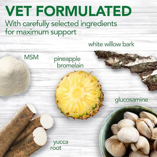 Vet's Best Dog Pain Relief Supplement, Dog Aspirin Alternative, 150 ct | Natural Joint Support Tablets, Helps Relieve Occasional Aches & Discomfort, Supports Mobility & Hip Health for Dogs