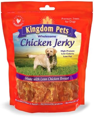 Chicken Jerky Dog Treats with Only 3 Ingredients and No Fillers, 3 Pound Bag