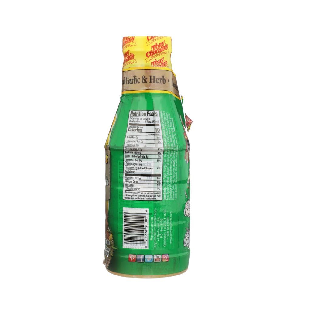 Tony Chachere Injectable Marinade 17 Fl Oz, Roasted Garlic and Herb (Pack of 3, Garlic)