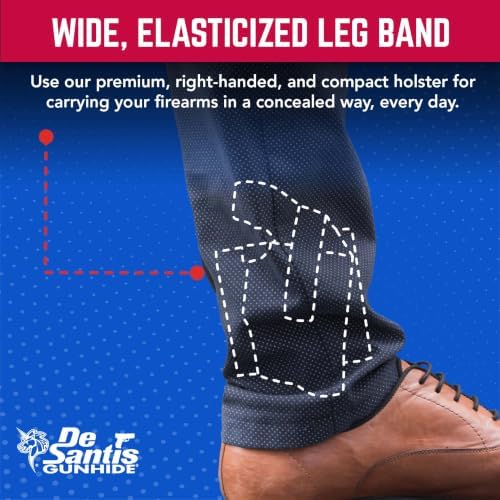 DeSantis Apache Ankle Rig - Concealed Ankle Holster, Elastic Ankle Holster, Conceal Carry Gun Holster for Revolver
