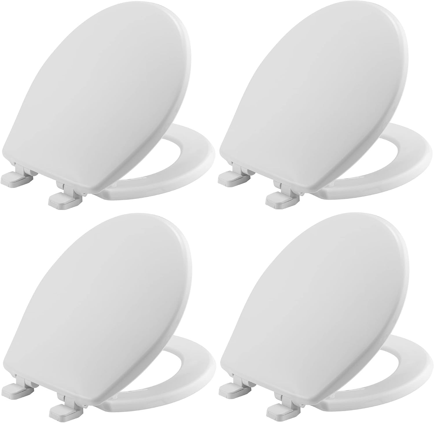 Mayfair Caswell Modern Slow Close Toilet Seat, Durable Plastic, Elongated, White