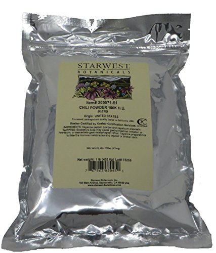 Starwest Botanicals Chili Pepper Powder 160K H.U. 1 Pound