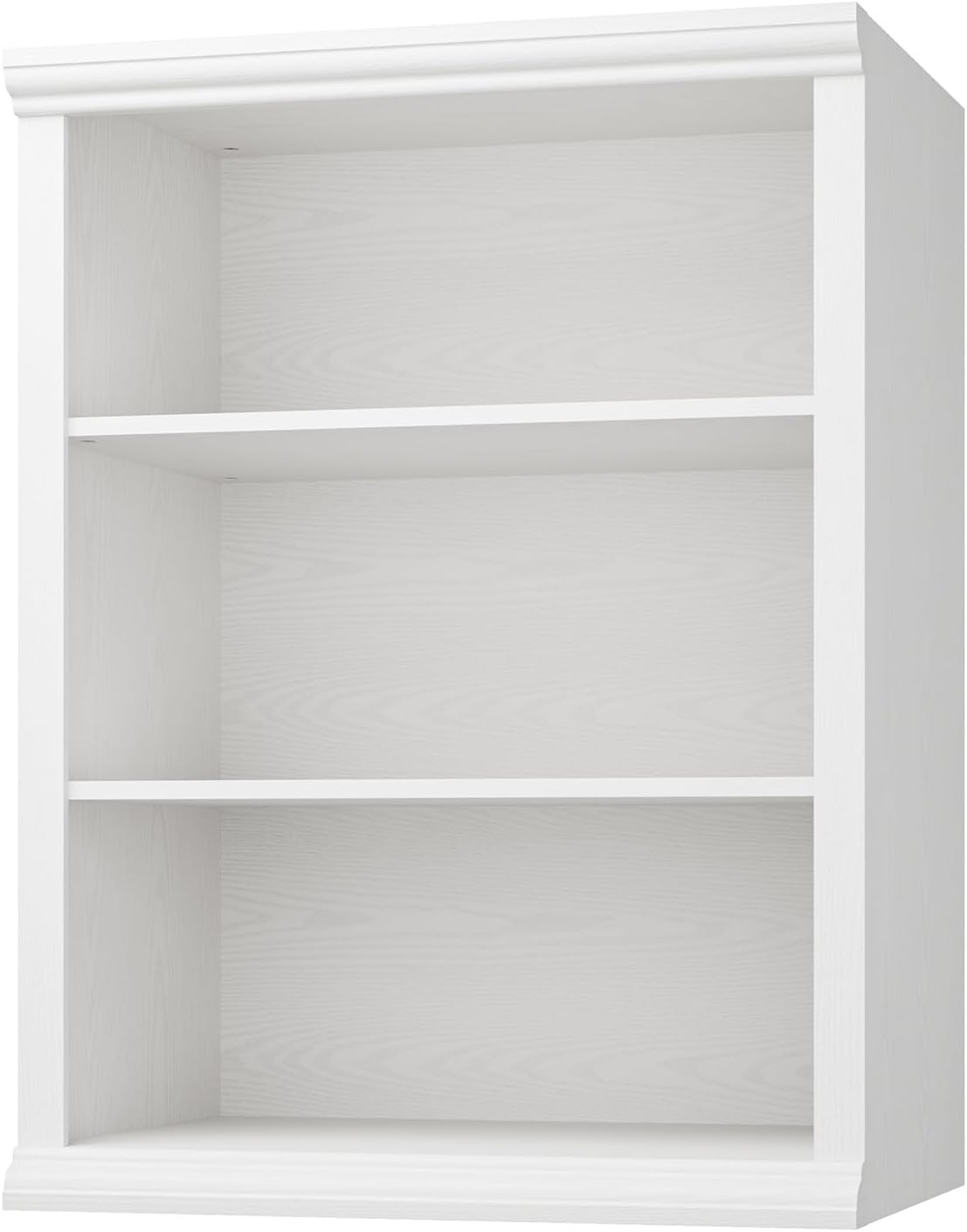 Rresyet 3 Tier Bookcase 27.6" W Bookshelf, White | Ample Vertical Storage Space, Modern Minimalist Home Design, For Home Office, Living Room, Bedroom