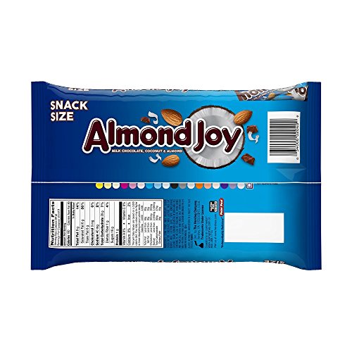 ALMOND JOY Coconut and Almond Chocolate Snack Size, Candy Bars, 0.6 oz (8 Count)