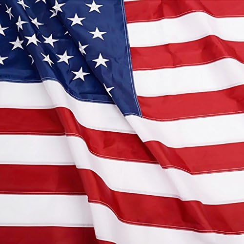 ANLEY EverStrong Series American Flag 6x10 Foot Heavy Duty - Embroidered Stars and Sewn Stripes - 4 Rows of Lock Stitching - US National Banner Flags with Brass Grommets 6 X 10 Ft