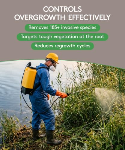 Alligare Ecomazapyr 2 SL Herbicide - Broad-Spectrum Brush & Weed Killer for Aquatic & Terrestrial Areas - Grass and Weed Killer for Trees, Brush, Emergent Aquatic Vegetation - 27.8% Imazapyr, 1 Quart